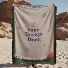 Wrapped in love woven blanket